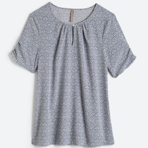 Scoop Neck Keyhole Blouse